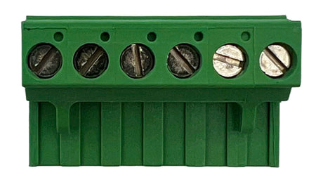 Green 6-position screw terminal connector block for wall mount kit