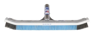 A&B 18-inch curved wall brush with steel-tipped nylon bristles and blue handle center handle