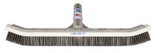 A&B 18-inch curved steel-tipped combo wall brush with wooden handle and dense gray bristles