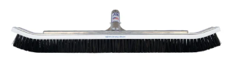 A&B 24-inch curved wall brush with black nylon bristles and wooden handle