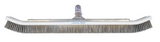 A&B 24-inch curved combination wall brush with stainless steel and nylon bristles, shown front view