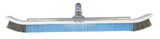A&B 24-inch curved steel-tipped nylon wall brush with blue bristles and metal handle attachments