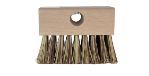 A&B Commercial Wood Back Tile Brush Brown & White Nylon | 6001-AB