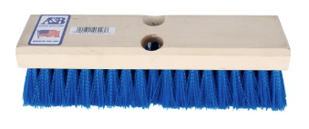 A&B Retailer Deck Brush Blue Nylon Bristles Wood Back | 6023-AB