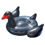 Swimline Giant Black Swan Ride-On Pool Float | SWL-90-9881