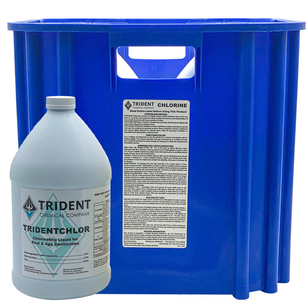TCC 4 Gal/ Liquid Chlorine Exchangeable PLUS DEPOSIT | TCC4x1CHLORDEP