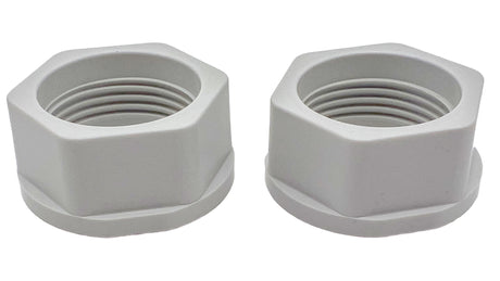 Two gray threaded hose filter nuts for Hayward TriVac 700/500 cleaner kit
