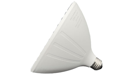 White LED pool bulb with screw base on a white background
