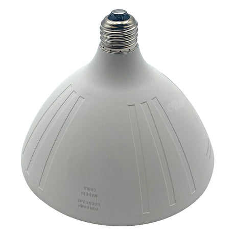 White LED pool bulb with medium screw base and wide reflector housing