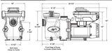 Jandy Vs FloPro 2.7HP  Pump, 115/230V, 2 Aux Relays, With Speedset Controller | VSFHP270DV2AS