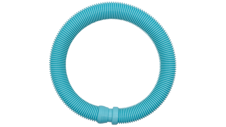 Blue corrugated 1 meter pool hose section with connector