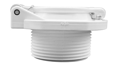 White Hayward suction side cleaner vac lock fitting with threaded base