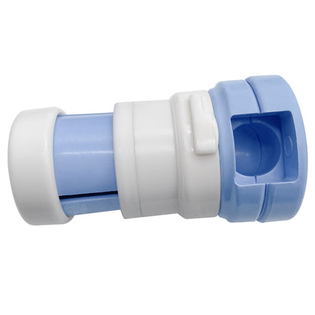 Light blue and white Caretaker 99 bayonet in-floor cleaning head