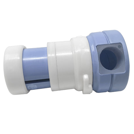 Light blue and white Caretaker 99 high flow cleaning head attachment
