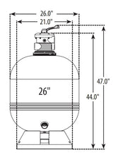 Waterway 26" Carefree Sand Filter with Modular Base | FS02629