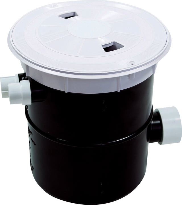 AquaStar FillStar water leveler with White lid and collar, complete assembly