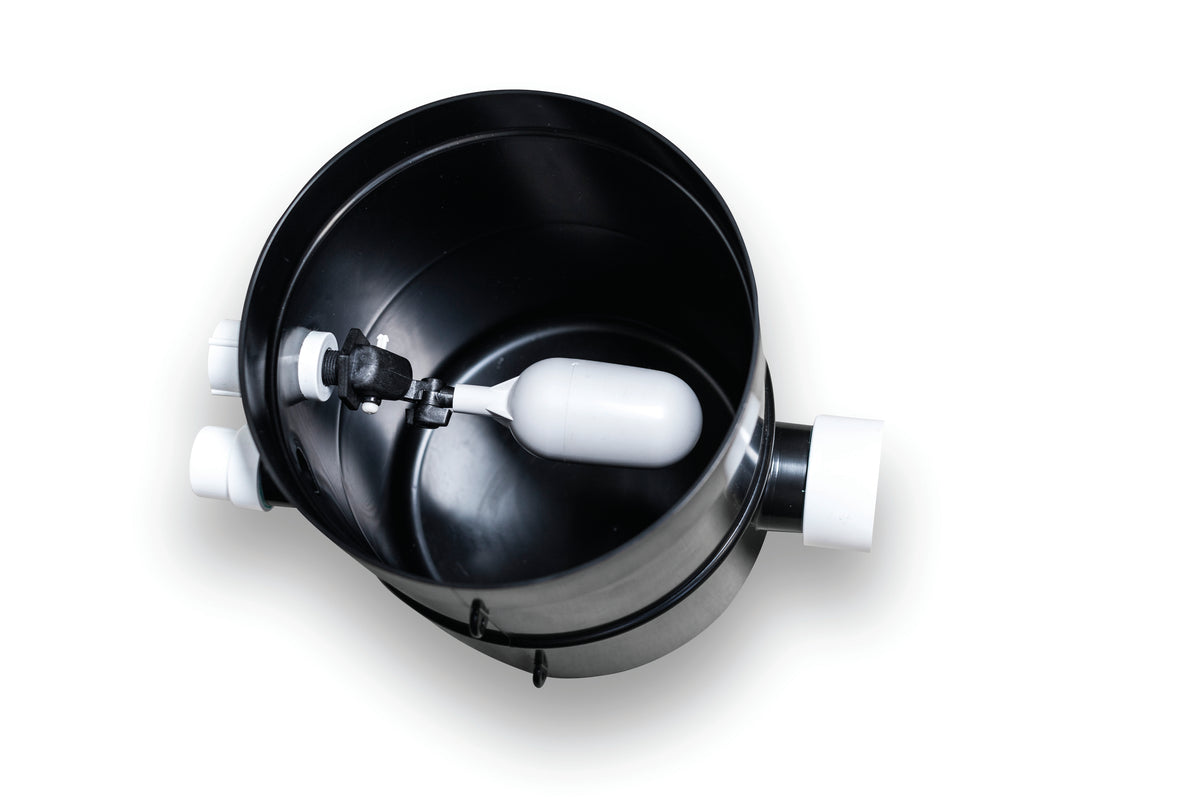 AquaStar FillStar open-top detail showing White collar, float valve and black housing