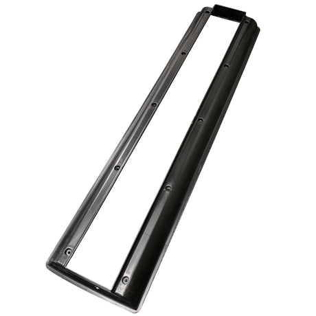 Black rectangular pool in-floor cleaner insert frame with screw holes