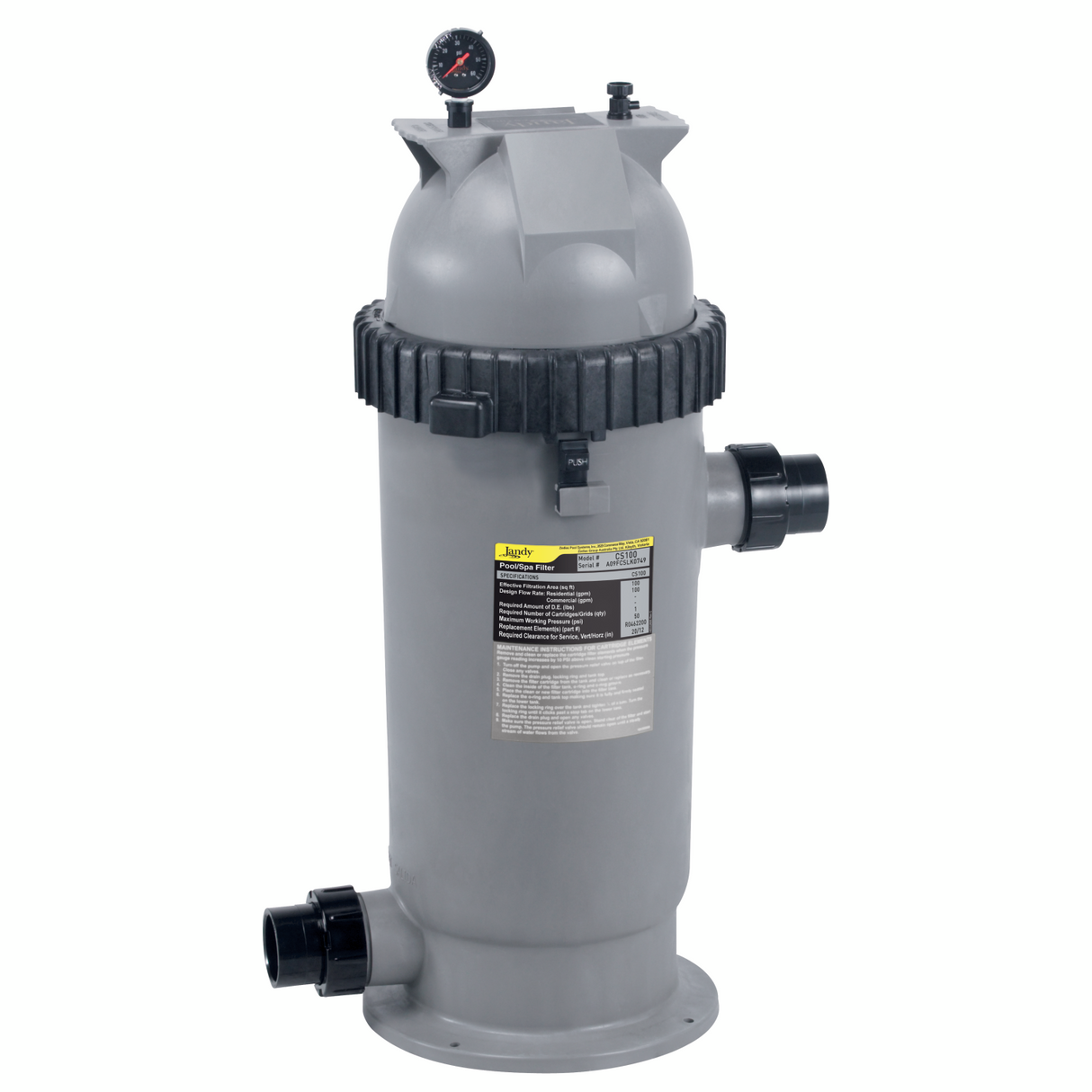 Jandy 150 Sq. Ft Cartridge Filter Small | CS150