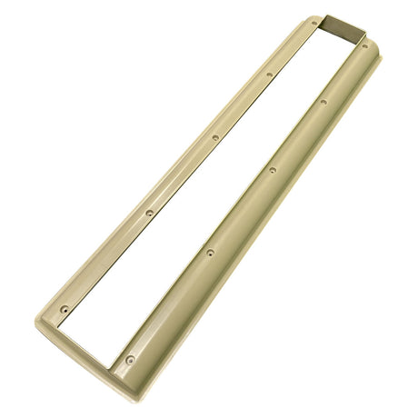 Gold elongated pool in-floor cleaning insert frame with mounting holes