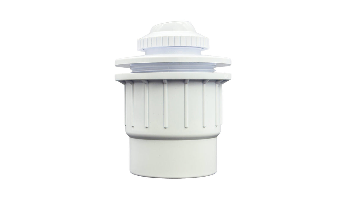 2" Socket x 2" Spigot White Fiberglass Wall Fitting and 3/4" Eyeball || 25523-600-200