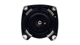 Square flange end view of a Century pool filter motor with four mounting holes and central shaft opening