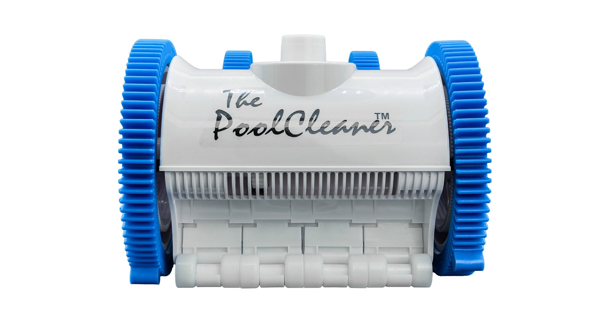 Hayward The Pool Cleaner 4-wheel suction pool cleaner with blue wheels on a white background