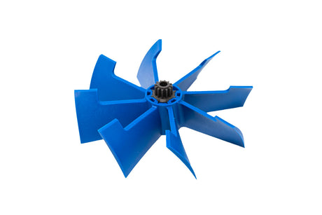 Blue plastic turbine wheel for Q360 in-floor cleaning system water valve