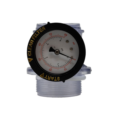Pentair clear manual air relief assembly with pressure gauge and threaded base