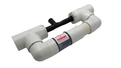 Ozone injector manifold with tubing kit and check valve assembly for Pentair in-floor system