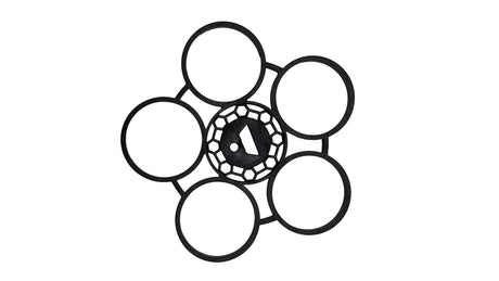 Black six-port valve rotor gasket for Pentair in-floor cleaning system