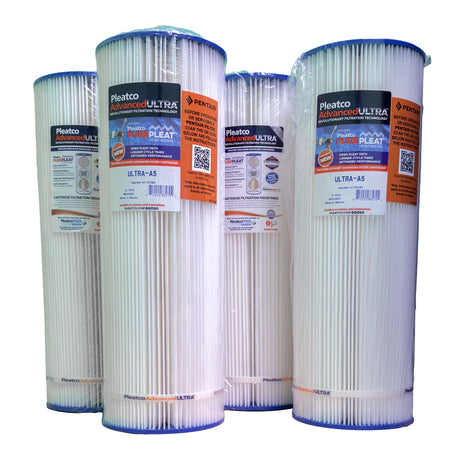Pleatco 7" Diameter 80 SqFt Advanced Ultra Replacement Filter Cartridge | ULTRA-A5-PAK4