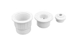 2" Socket x 2" Spigot White Fiberglass Wall Fitting and 3/4" Eyeball || 25523-600-200