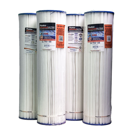 Pleatco 7" Diameter 105 SqFt Advanced Ultra Replacement Filter Cartridge | ULTRA-A6-PAK4