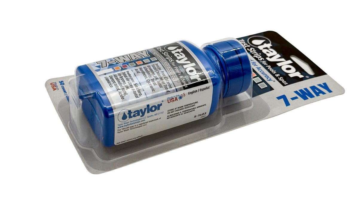Taylor 7-Way Pool & Spa Test Strips 50 Count | S-1403