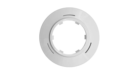 White Pentair IntelliVibe Mezzo 3-inch light trim ring with circular mounting opening