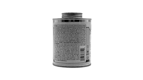 Clear PVC primer one-pint metal can with screw top and product label