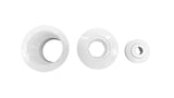 2" Socket x 2" Spigot White Fiberglass Wall Fitting and 3/4" Eyeball || 25523-600-200
