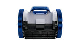 Hayward AquaNaut 200 suction side pool cleaner with blue wheels, front view