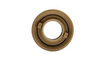 Tan flush mount return fitting with circular opening and tan finish