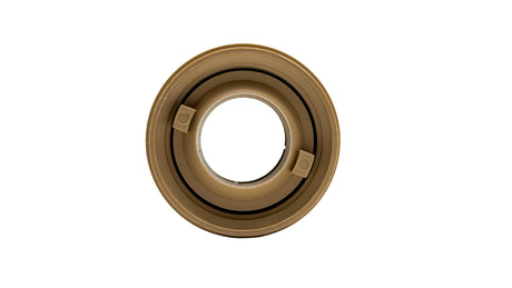 Tan flush mount return fitting with circular opening and tan finish