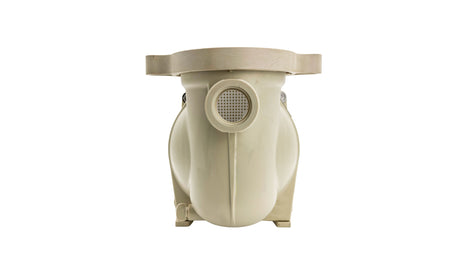 Pentair SuperFlo VST variable speed pool pump front view, beige housing with round inlet port