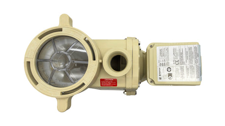 Pentair WhisperFlo pool pump motor and strainer housing assembly, beige with clear lid