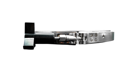 Stainless steel band clamp for Paramount in-floor cleaning system with black tightening handle