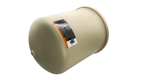 Pentair Clean & Clear Plus 520 tan filter tank lid assembly with warning label
