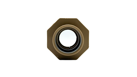 Tan octagonal flush mount return fitting with circular center opening