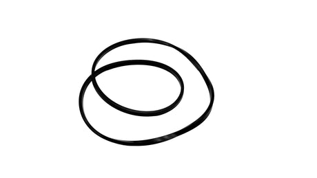 Black rubber valve gasket ring on a white background