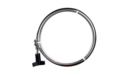 Stainless steel band clamp for Paramount in-floor cleaning system