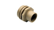Tan flush mount return fitting with threaded connection and hex flange end