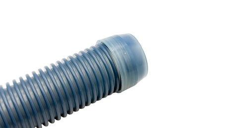 Blue corrugated pool cleaner hose connector end